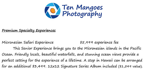 Premium Specialty Experience