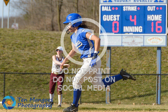 Auburn vs Leicester Girls Varsity Softball 2017-0018